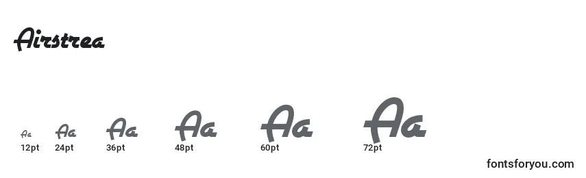 Размеры шрифта Airstrea