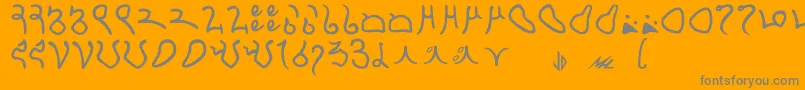 Minbari Font – Gray Fonts on Orange Background