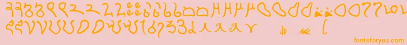 Minbari Font – Orange Fonts on Pink Background