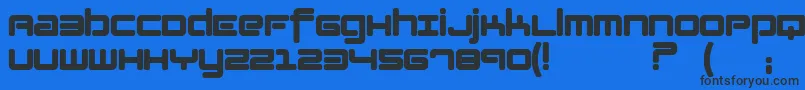 Lotusf Font – Black Fonts on Blue Background
