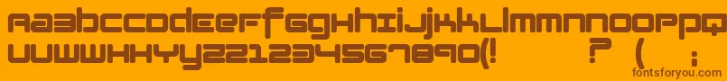 Lotusf Font – Brown Fonts on Orange Background