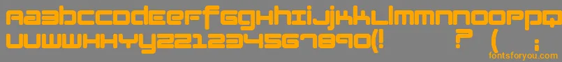 Lotusf Font – Orange Fonts on Gray Background