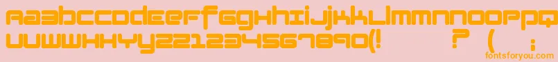 Lotusf Font – Orange Fonts on Pink Background