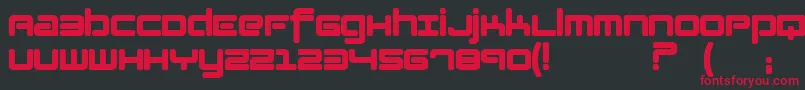 Lotusf Font – Red Fonts on Black Background