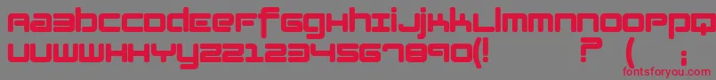 Lotusf Font – Red Fonts on Gray Background