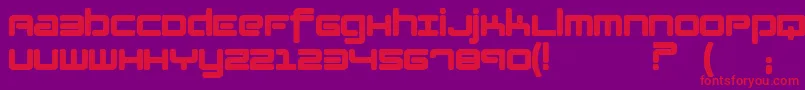 Lotusf Font – Red Fonts on Purple Background