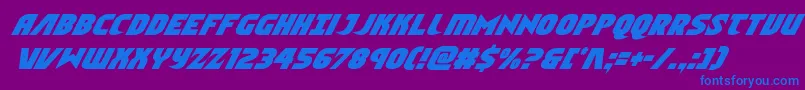 Ninjagardencondital Font – Blue Fonts on Purple Background