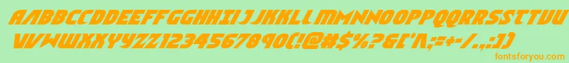 Ninjagardencondital Font – Orange Fonts on Green Background