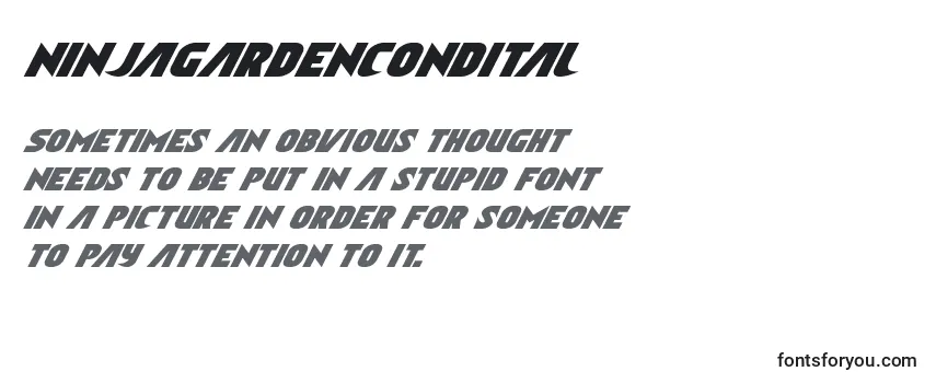 Ninjagardencondital Font