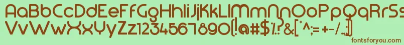 Modeg Font – Brown Fonts on Green Background