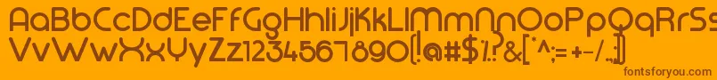 Modeg Font – Brown Fonts on Orange Background