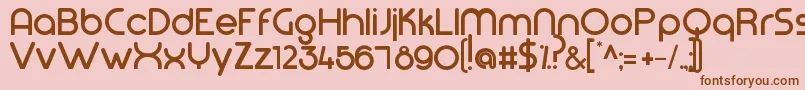 Modeg Font – Brown Fonts on Pink Background