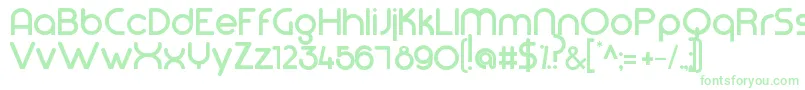 Modeg Font – Green Fonts on White Background