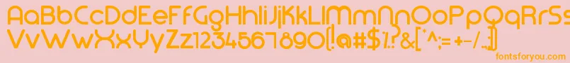 Modeg Font – Orange Fonts on Pink Background