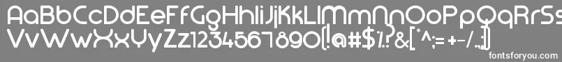 Modeg Font – White Fonts on Gray Background