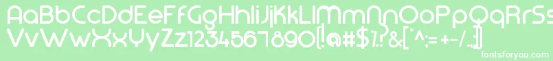 Modeg Font – White Fonts on Green Background