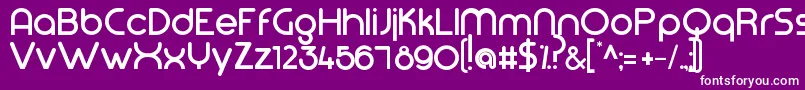 Modeg Font – White Fonts on Purple Background
