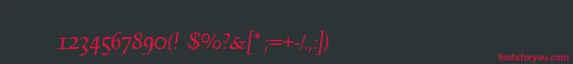 AsturiaScript Font – Red Fonts on Black Background