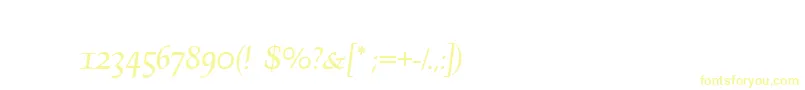 AsturiaScript Font – Yellow Fonts on White Background