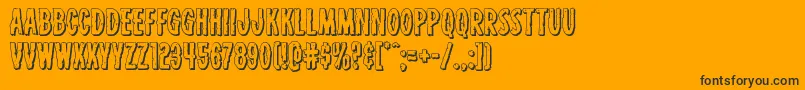 Carnivalcorpseshadow Font – Black Fonts on Orange Background