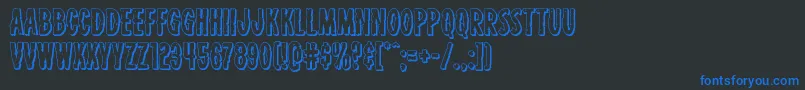 Carnivalcorpseshadow Font – Blue Fonts on Black Background