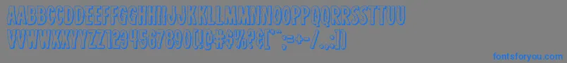 Carnivalcorpseshadow Font – Blue Fonts on Gray Background