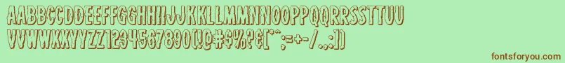 Carnivalcorpseshadow Font – Brown Fonts on Green Background