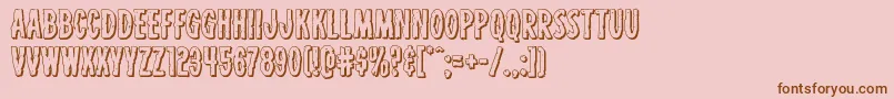 Carnivalcorpseshadow Font – Brown Fonts on Pink Background