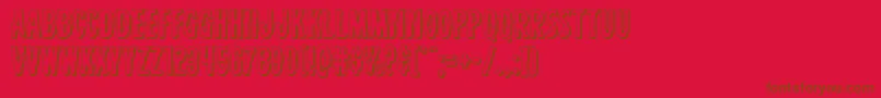 Carnivalcorpseshadow Font – Brown Fonts on Red Background