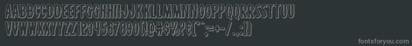 Carnivalcorpseshadow Font – Gray Fonts on Black Background