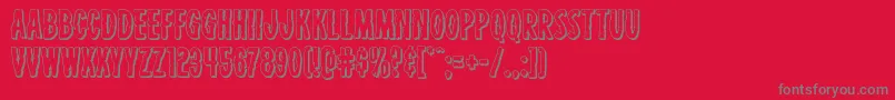 Carnivalcorpseshadow Font – Gray Fonts on Red Background