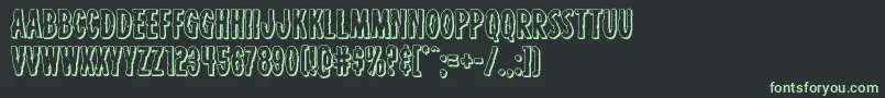 Carnivalcorpseshadow Font – Green Fonts on Black Background