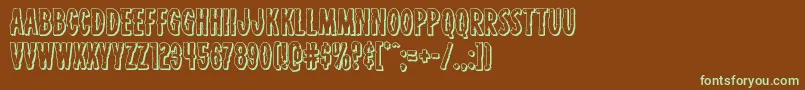 Carnivalcorpseshadow Font – Green Fonts on Brown Background