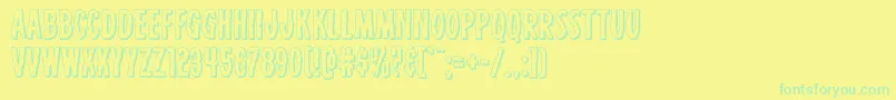 fuente Carnivalcorpseshadow – Fuentes Verdes Sobre Fondo Amarillo