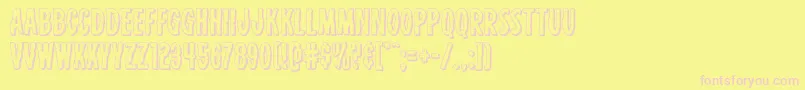 Carnivalcorpseshadow Font – Pink Fonts on Yellow Background