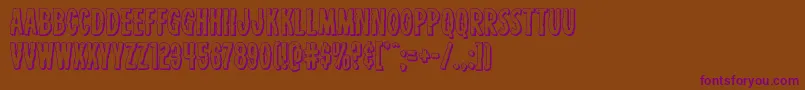 Carnivalcorpseshadow Font – Purple Fonts on Brown Background