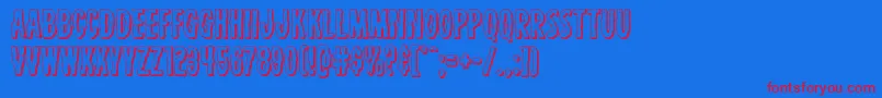 Carnivalcorpseshadow-fontti – punaiset fontit sinisellä taustalla
