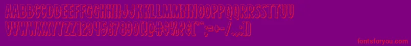 Carnivalcorpseshadow Font – Red Fonts on Purple Background