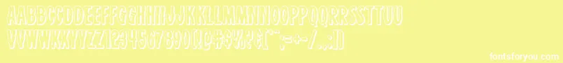 Carnivalcorpseshadow Font – White Fonts on Yellow Background