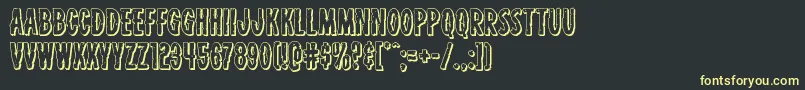 Carnivalcorpseshadow Font – Yellow Fonts on Black Background