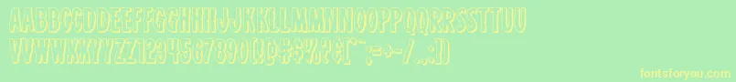 Carnivalcorpseshadow Font – Yellow Fonts on Green Background