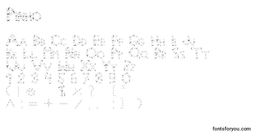 Шрифт Pinho – алфавит, цифры, специальные символы