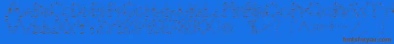 Czcionka Pinho – brązowe czcionki na niebieskim tle