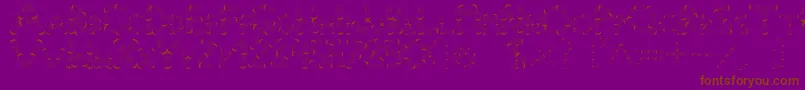 フォントPinho – 紫色の背景に茶色のフォント