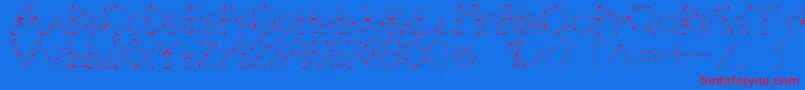 Pinho Font – Red Fonts on Blue Background