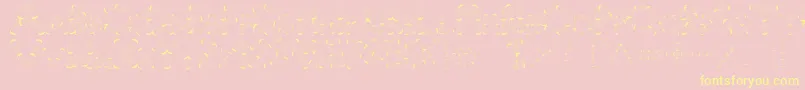 Fonte Pinho – fontes amarelas em um fundo rosa