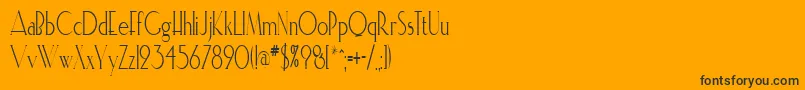 ElisiacondensedRegular-Schriftart – Schwarze Schriften auf orangefarbenem Hintergrund