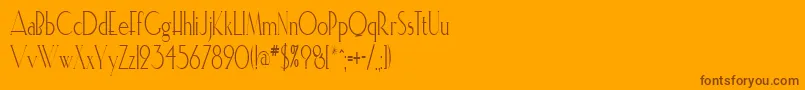 ElisiacondensedRegular-fontti – ruskeat fontit oranssilla taustalla
