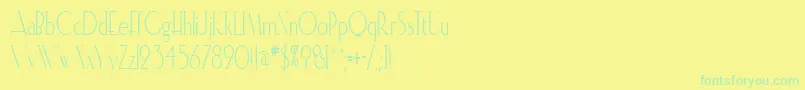 ElisiacondensedRegular Font – Green Fonts on Yellow Background
