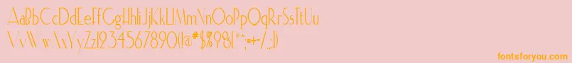 ElisiacondensedRegular Font – Orange Fonts on Pink Background